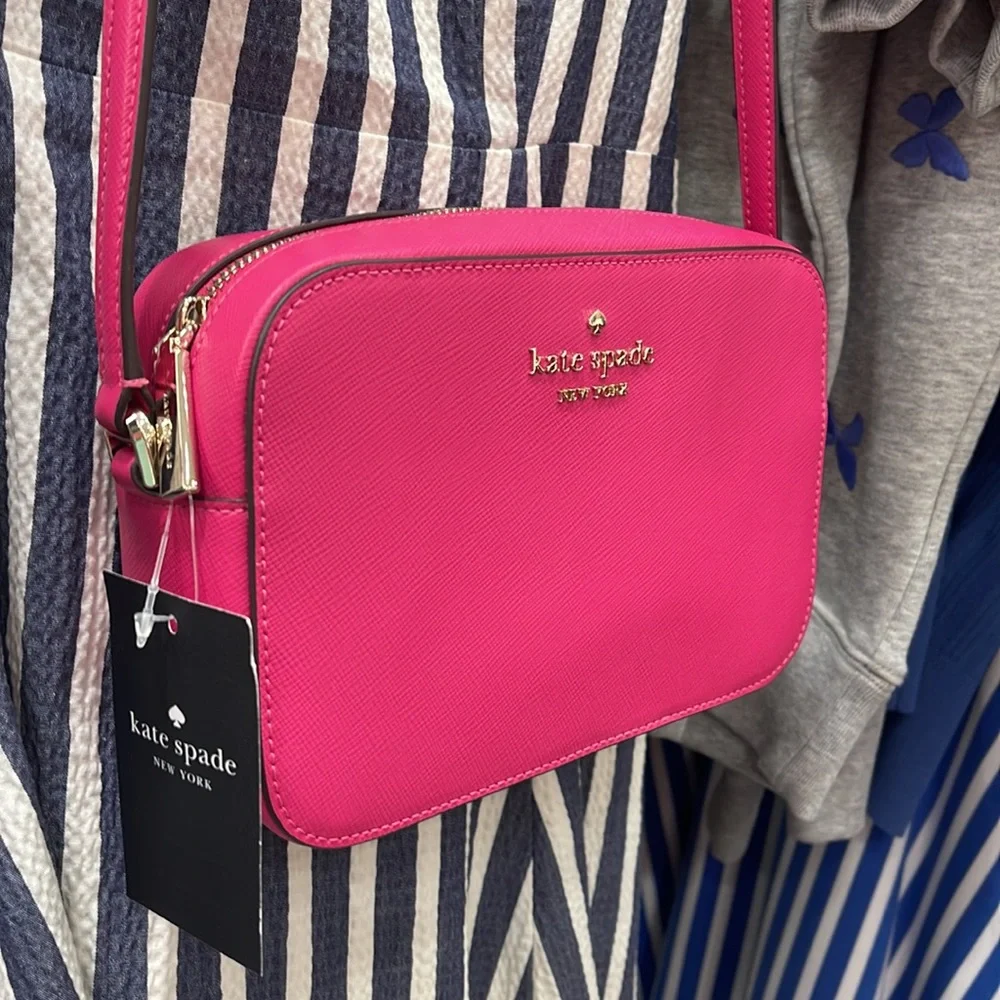 Kate Spade Staci Women’s Crossbody Mini Camera Bag 
Color: Deep Hibiscus 
NWT - Picture 14 of 16